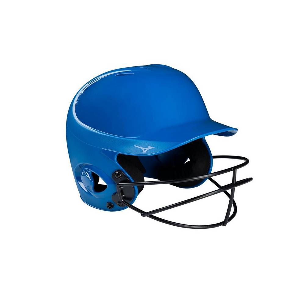 Capacete Mizuno MVP Series Solid Batting Helmet with Fastpitch Softball Mask - Mulher - Azul Marinho